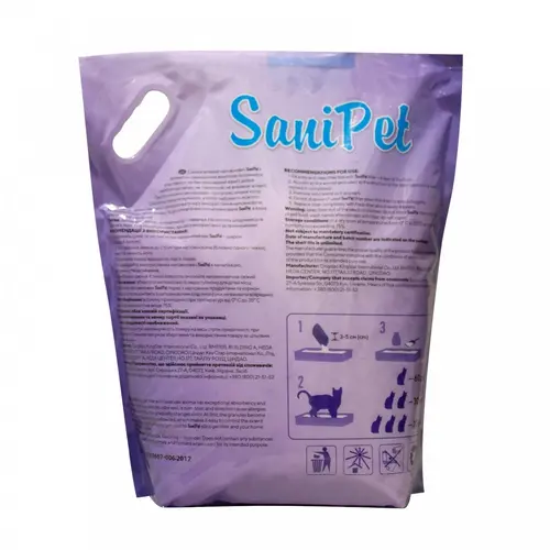 Sani Pet наповнювач для котячого туалету 7.6 л - силікагелевий, з запахом лаванди (4823082434190)