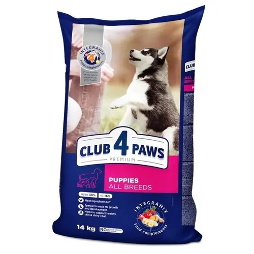 Club 4 Paws Premium Puppies All Breeds Chiken сухий корм для цуценят усіх порід 14 кг - з куркою (4820083909696)