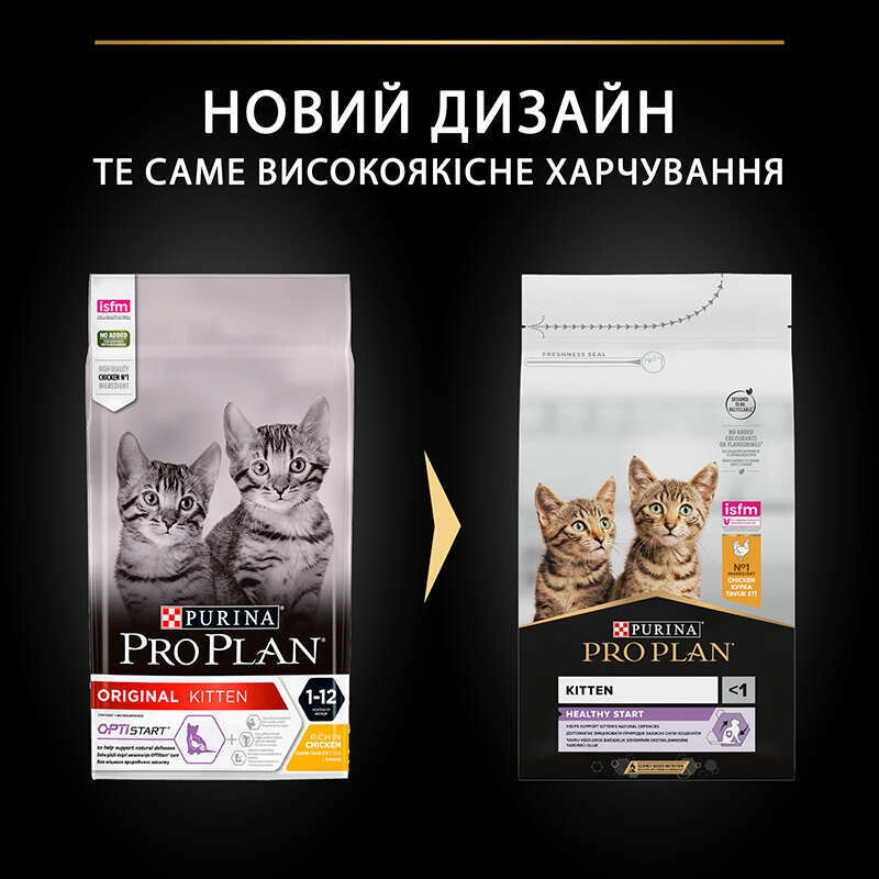 Purina Pro Plan Original Kitten Healthy Start -1 сухий корм для кошенят 400 г - з куркою (7613036545099)  - фото 2