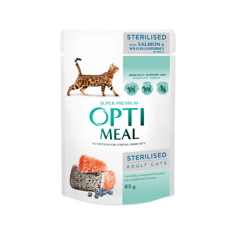 Optimeal Sterilised ВОЛОГИЙ КОРМ Супер-преміум коти (стерилізовані) 85 г 