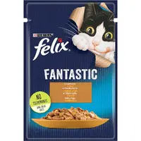 Felix Fantastic влажный корм для кошек 85 г - с индейкой в желе (7613039832516)  - фото 1