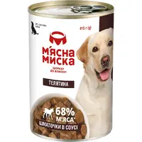Мясная Миска влажный корм для собак 415 г - с телятиной (4820255192154) 