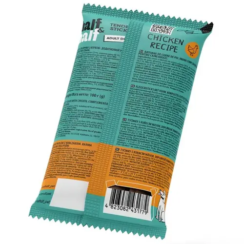 Half&Half мясные палочки с курицей лакомство для собак 100 г (4823082431779)