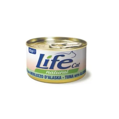 Lifecat Natural ВОЛОГИЙ КОРМ Супер-преміум коти (з тунцем та тріскою) 85 г