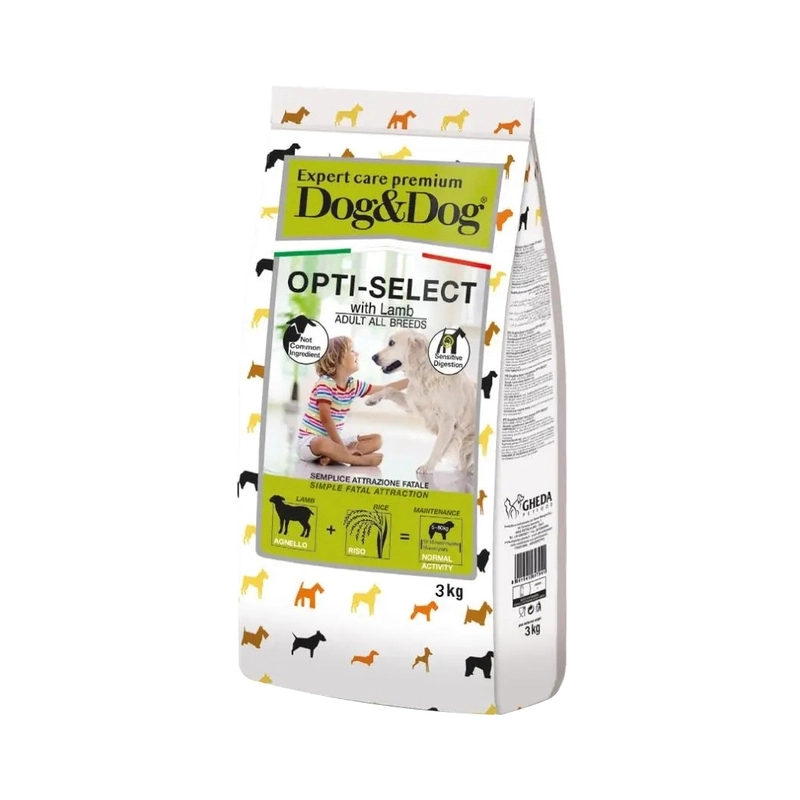 Gheda ADULT All Breeds D&Dog Expert Care Premium Opti-Select Lamb сухий корм для собак 3 кг - з ягням(8001541608368) 