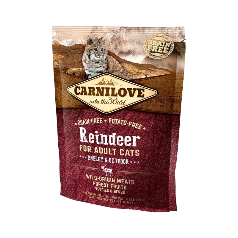 Carnilove Cat Reindeer сухой корм для кошек 400 г - оленина и кабан (8595602512263) 