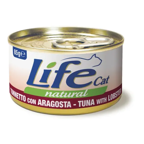 Lifecat Natural ВОЛОГИЙ КОРМ Супер-преміум коти (з тунцем та омаром) 85 г