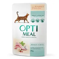 Optimeal влажный корм для кошек 85 г - с кроликом в белом соусе (4820215368988) 