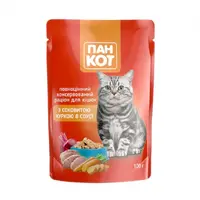 Пан Кот ВОЛОГИЙ КОРМ Економ коти (з куркою) 100 г 