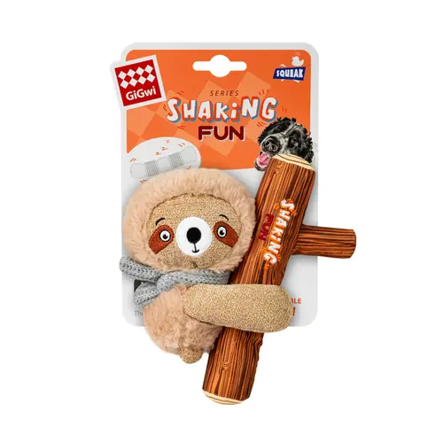 GiGwi Shaking Fun Лінивець іграшка для собак 32 см - з пищалкою, плюшева (4823089370088)
