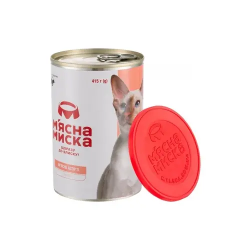 М'ясна Миска ШМАТОЧКИ В СОУСІ Економ коти (паштет асорті) 415 г