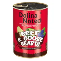 Dolina Noteci Superfood влажный корм для собак 400 г - из говяжьих и гусиных сердец (5902921303640) 