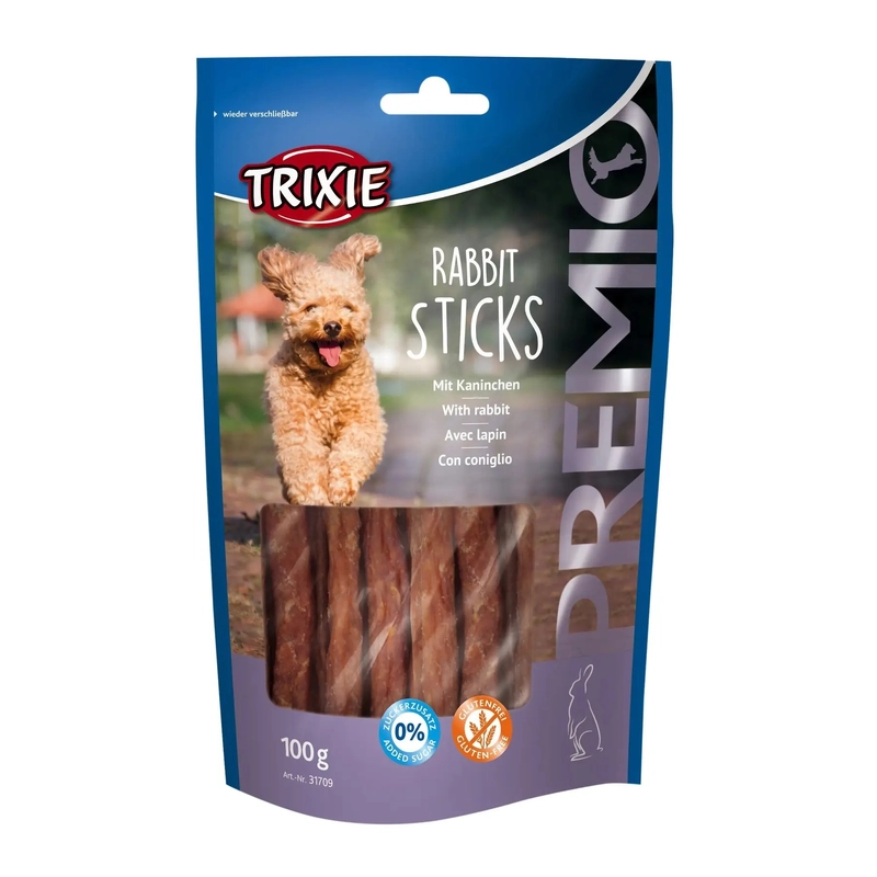 Trixie Premio Rabbit Sticks Стики с кроликом лакомство для собак 100 г (4011905317090) 