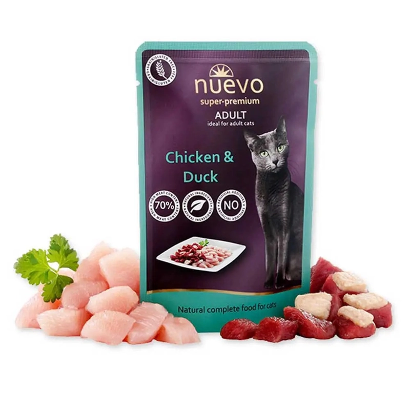 Nuevo влажный корм для кошек 85 г - с курицей и уткой (4250231598616) 