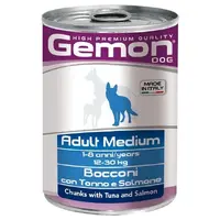Gemon Dog Wet Medium Adult влажный корм для собак средних пород 415 г - с тунцом и лососем (8009470387880) 