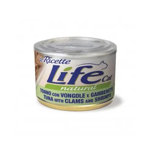 Lifecat Le Ricette Natural ВОЛОГИЙ КОРМ Супер-преміум коти (з тунцем, мідіями та креветками) 150 г