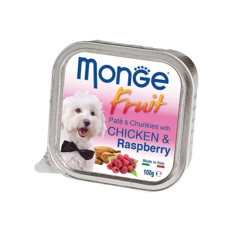 Monge Wet Fruit Chicken & raspberry ВОЛОГИЙ КОРМ Premium собаки (з куркою та малиною) 100 г 