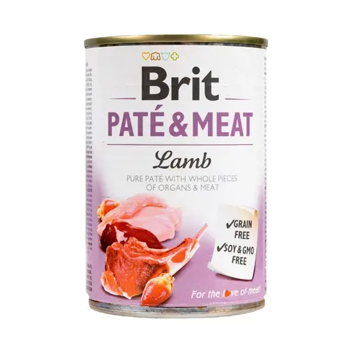 Brit Care PATE & MEAT Grain-Free Lamb ADULT ВОЛОГИЙ КОРМ Супер-преміум собаки (з ягням) 400 г