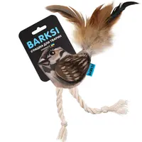 Игрушка для кошек Barksi Воробей с колокольчиком и перьями 9х7 см (2007033059690) 