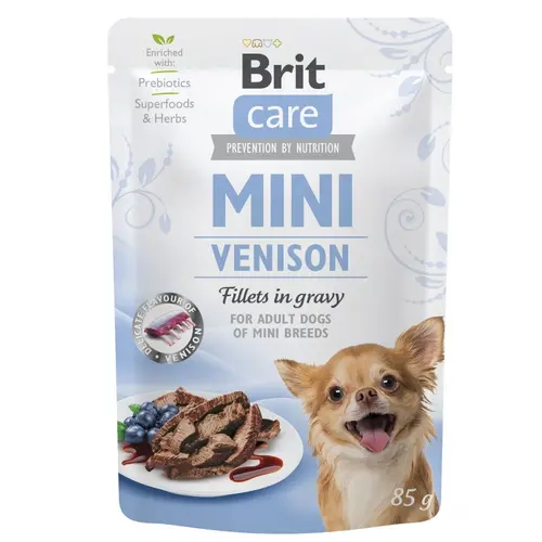Brit Care MINI ADULT Venison Fillets ВОЛОГИЙ КОРМ Супер-преміум собаки дрібних порід (з філе дичини) 85 г