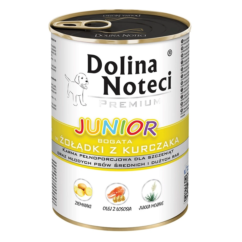 Dolina Noteci Premium Junior Chicken Stomachs ВОЛОГИЙ КОРМ Premium цуценята (з курячими шлунками) 400 г 