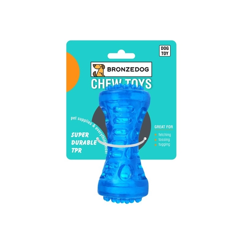 BronzeDog FLOAT Chew Squeaky Bone іграшка для собак для плавання 5х13 см - синя (2007033015283) 