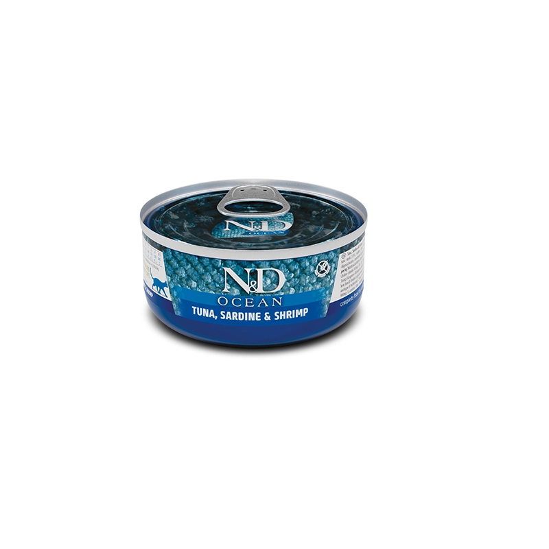 Farmina N&D Ocean Tuna&Sardine&Shrimp ВОЛОГИЙ КОРМ Холістік коти (з тунцем, креветкою та сардиною) 70 г 