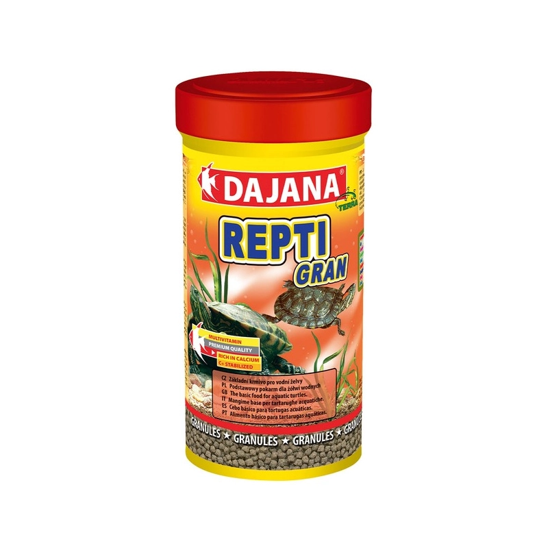 ReptiGran корм для всіх видів водяних черепах 45 г - гранули (8594000250296) 