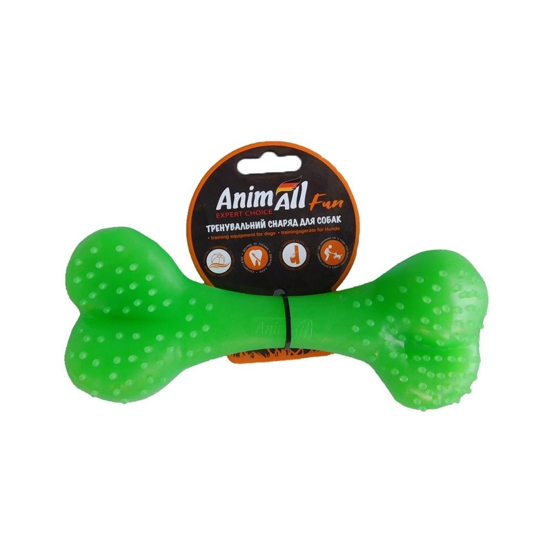 AnimAll Fun Кістка іграшка для собак 25 см - зелена (2000981177942) 