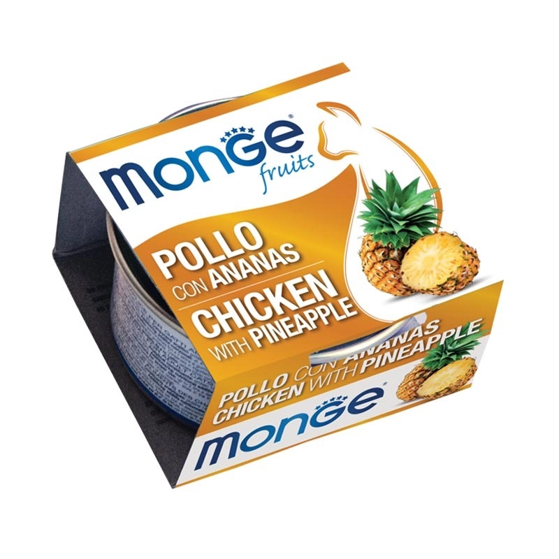 Monge Fruit влажный корм для кошек 80 г - с курицей и ананасом (8009470013338) 
