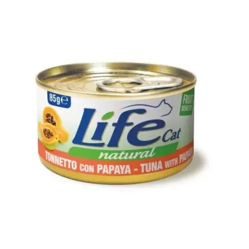 Lifecat Natural ВОЛОГИЙ КОРМ Супер-преміум коти (з тунцем та папаєю) 85 г