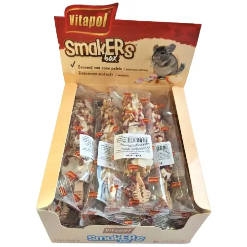 Ласощі для шиншил Vitapol Smakers зі смаком кокосу та пелюсток троянд (5904479131362)