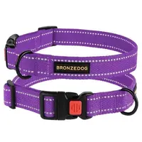 BronzeDog нашийник для собак XL - брезентовий, фіолетовий (2007033031535)  - фото 1