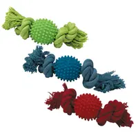 Croci CaniAMici Шипований м'яч з канатом іграшка для собак 25 см - гумова (8023222124288) 