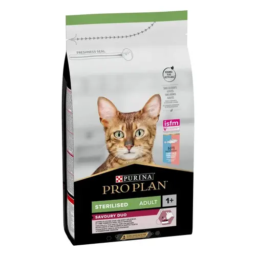 Purina Pro Plan Sterilised Adult 1+ Savoury Duo сухий корм для стерилізованих котів 1.5 кг - з тріскою та фореллю (7613036732413)