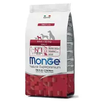 Monge MINI < 10 kg ADULT Rich in Chiken сухий корм для собак дрібних порід 800 г - з куркою та рисом (8009470004091) 