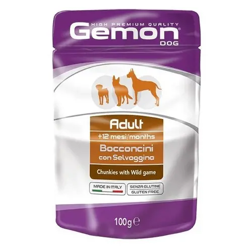 Gemon Dog Wet Adult влажный корм для собак 100 г - с кабаном (8009470300629)