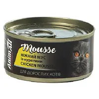 AnimAll ВОЛОГИЙ КОРМ Холістік коти (ніжний мус з курки) 80 г 