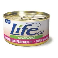 Lifecat Le Ricette Natural ВОЛОГИЙ КОРМ Супер-преміум коти (з тунцем та курячою шинкою) 150 г 