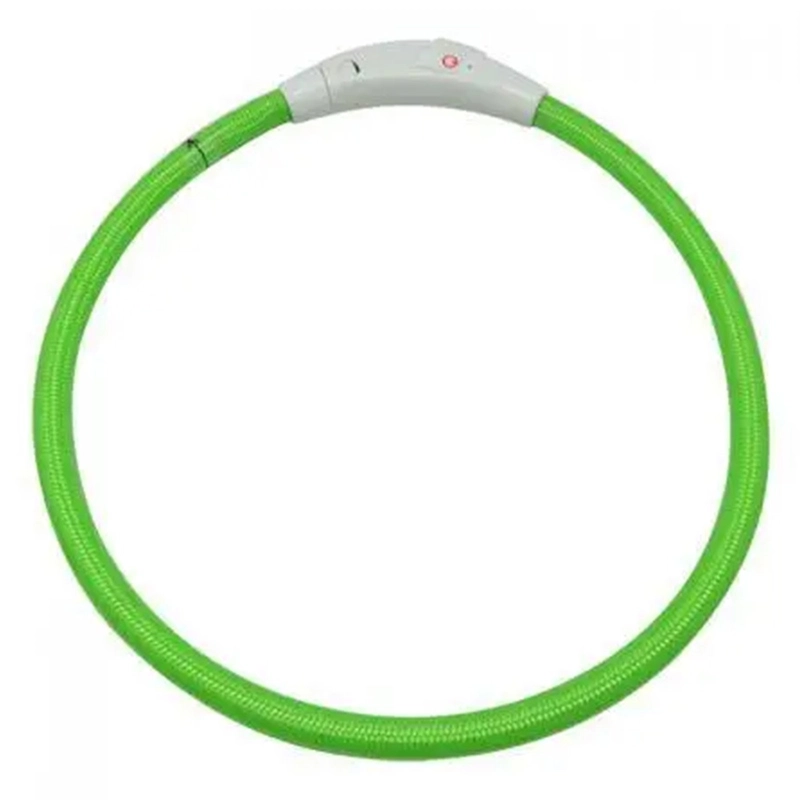 Croci LED нашийник для собак 40 см - з USB підзарядкою, силіконовий, зелений (8023222226784) 