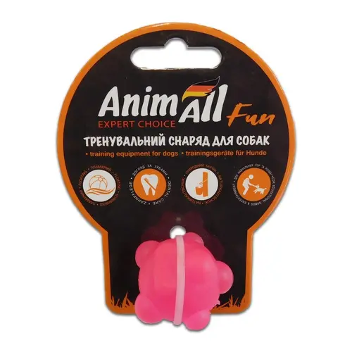 AnimAll Fun Куля іграшка для собак 3 см - коралова (2000981167264)