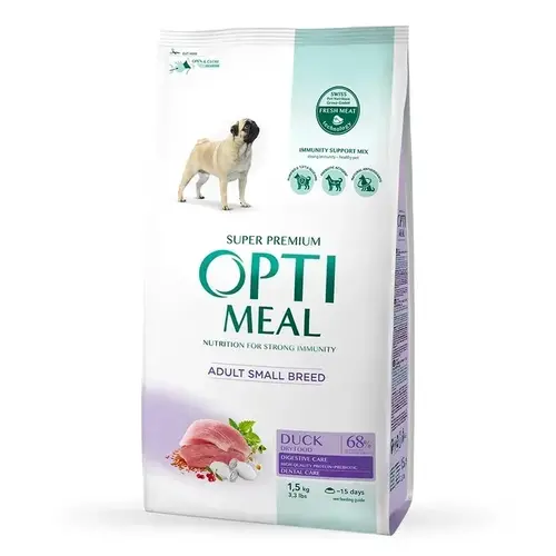 Optimeal ADULT Small Breed СУХИЙ КОРМ Супер-преміум собаки дрібних порід (з качкою) 1.5 кг