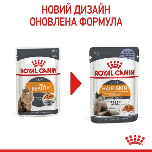 Royal Canin Hair&Skin Care in Jelly ВОЛОГИЙ КОРМ Супер-преміум коти (для підтримки здоров'я шкіри та шерсті) 85 г
