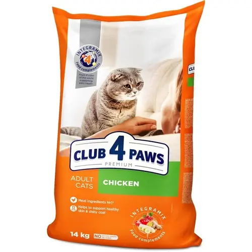 Club 4 Paws Premium сухий корм для котів 14 кг - з куркою (4820083909146)