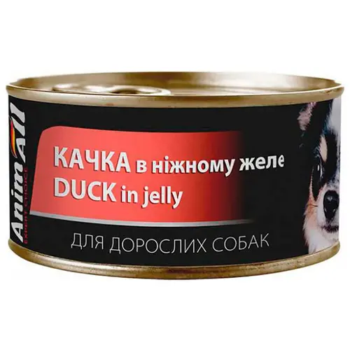 AnimAll ADULT Duck in Jelly вологий корм для собак 85 г - з качкою в ніжному желе (4820224501413)