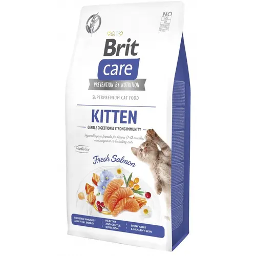 Brit Care GF Nutrition Kitten Gentle Digestion Strong Immunity сухий корм для кошенят 7 кг - з лососем (8595602565054)