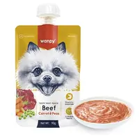 Wanpy CREAMY BEEF & CARROT & PEA РІДКИЙ КОРМ Premium собаки (крем-пюре) 90 г 