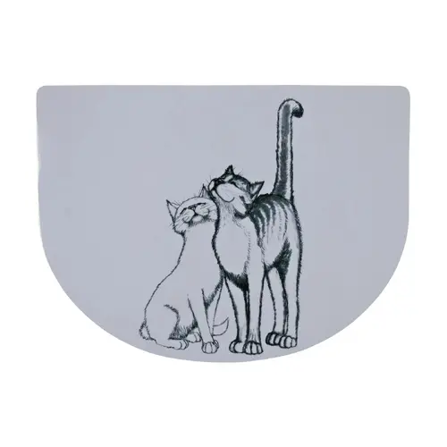 Trixie Pussy Cats килимок під миски для котів 40x30 см - пластиковий, білий (4011905245409)