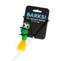 Barksi Вудочка Гусінь іграшка для котів 34х16х4.5 см - плюшева, зелена (2007033068678) 