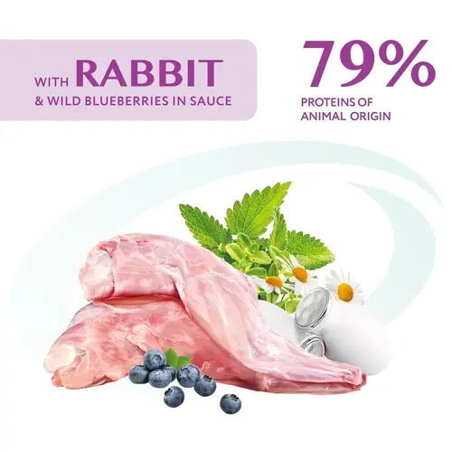 Optimeal Super Premium ADULT Rabbit & Wild Blueberries ВОЛОГИЙ КОРМ Супер-преміум собаки (з кроликом в чорничному соусі) 100 г